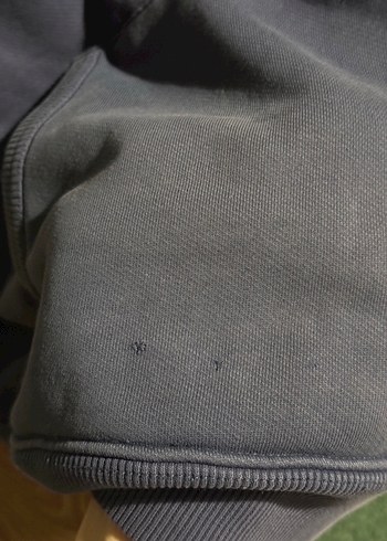m Beden Mavi Kadın Kapüşonlu Oversize Sweatshirt