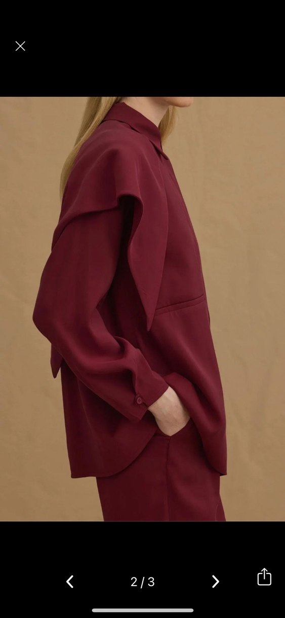 Fahhar Bordo Kadın gömlek - Görsel 2