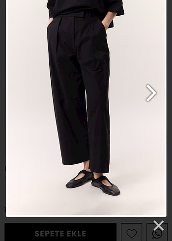 Suud Collection Pileli Siyah Gabardin Kadın Pantolon Manuka