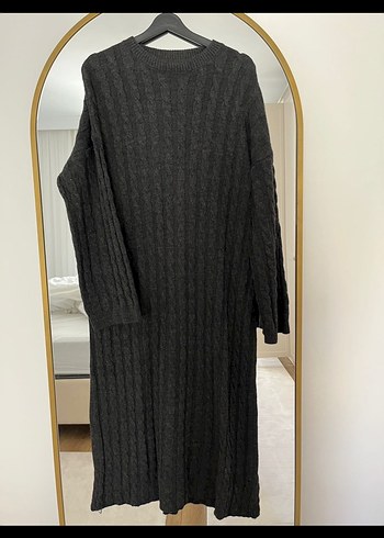 Trendyol Siyah Uzun Örgü Kadın Elbise - Görsel 3