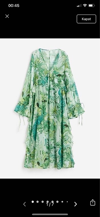 H&M yeşil elbise