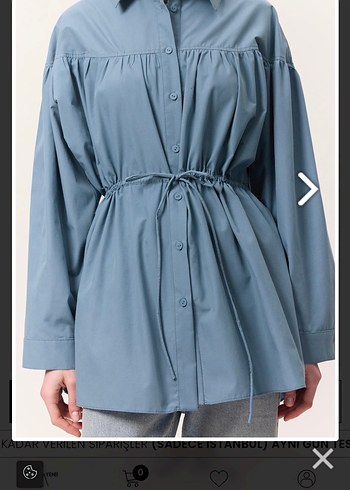 Manuka büzgü bağlama detaylı gömlek - Görsel 5