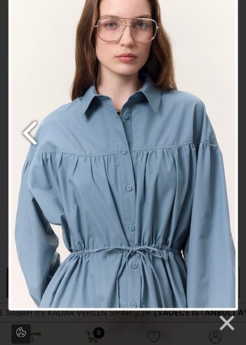 Manuka büzgü bağlama detaylı gömlek - Görsel 3