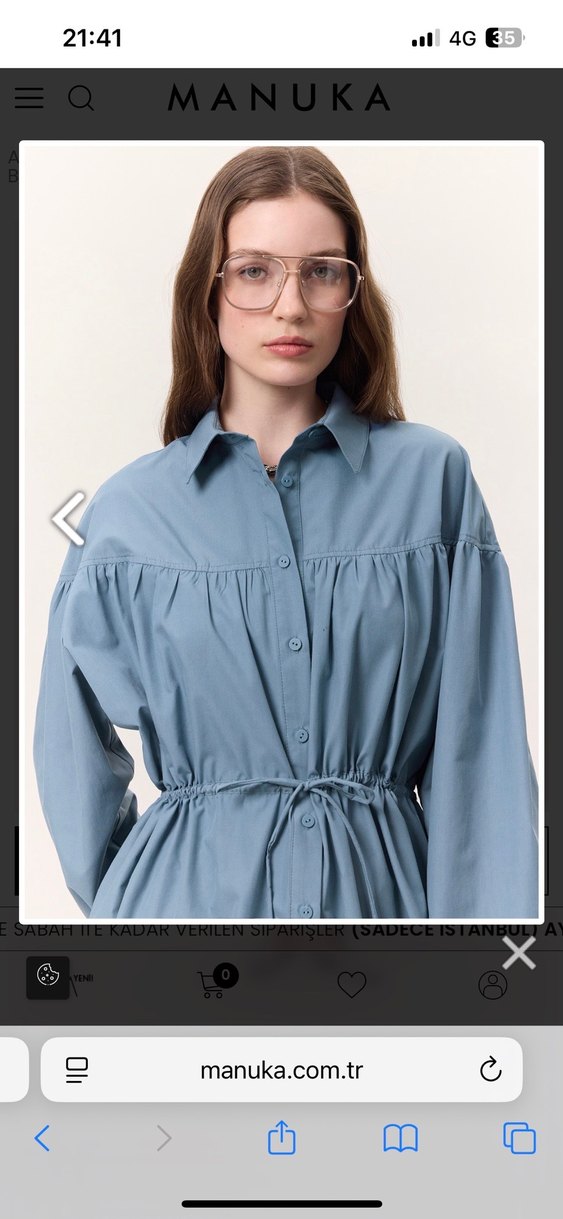 Manuka büzgü bağlama detaylı gömlek - Görsel 3