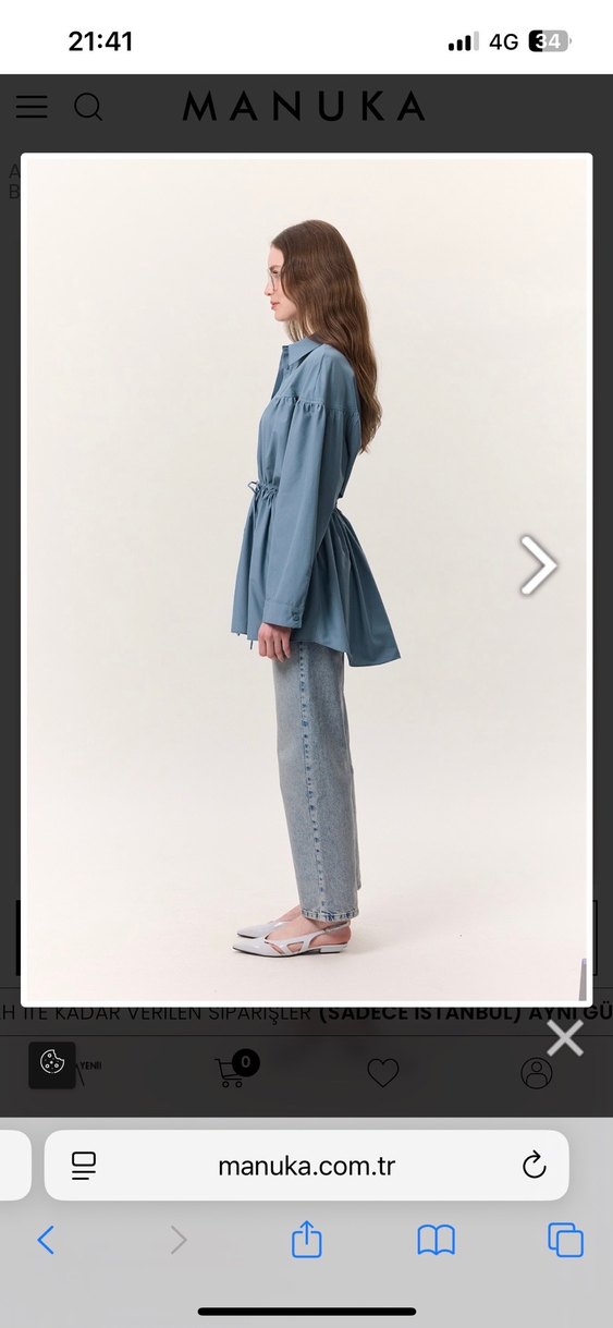 Manuka büzgü bağlama detaylı gömlek - Görsel 4