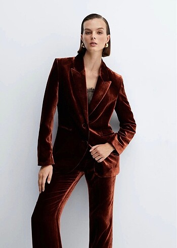 Mango kadife blazer ceket