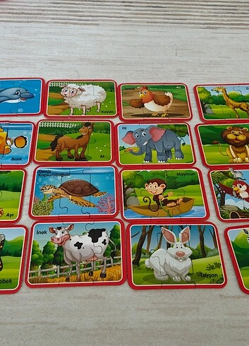 Beden 2 yaş yapbozlar 4 adet