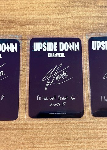 exo chanyeol upside down albüm video call event rare photocard - Görsel 2