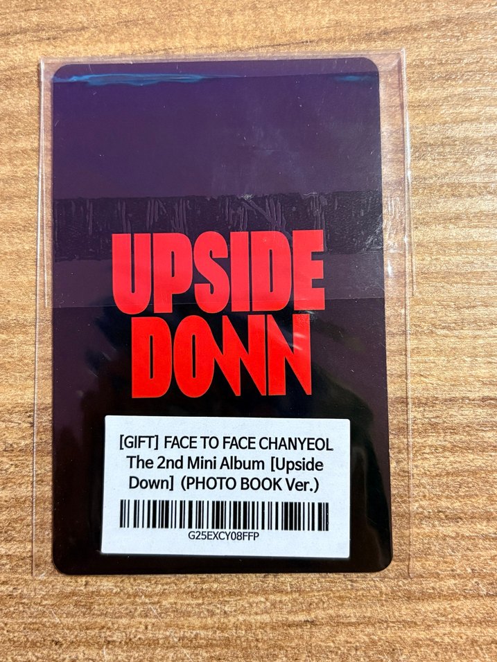 exo chanyeol upside down albüm fansign smtown store photocard - Görsel 3