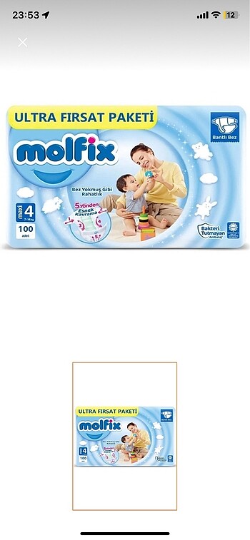 Molfix bebek bezi 4 numara
