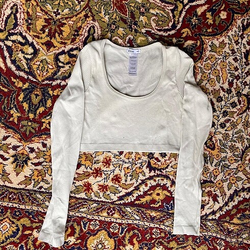 Addax siyah/ bej mini crop üst takım halinde