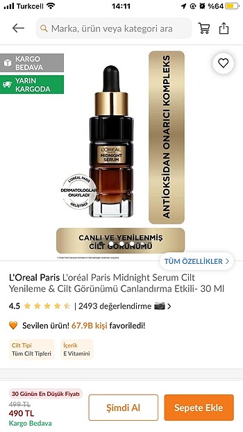 Loreal paris midnight serum