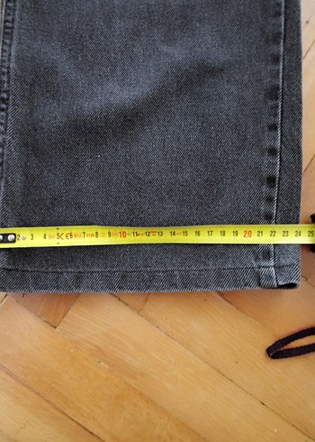 Lcwaikiki Bol Kesim Midi Boy Siyah Kadın Kot Pantolon - Görsel 6