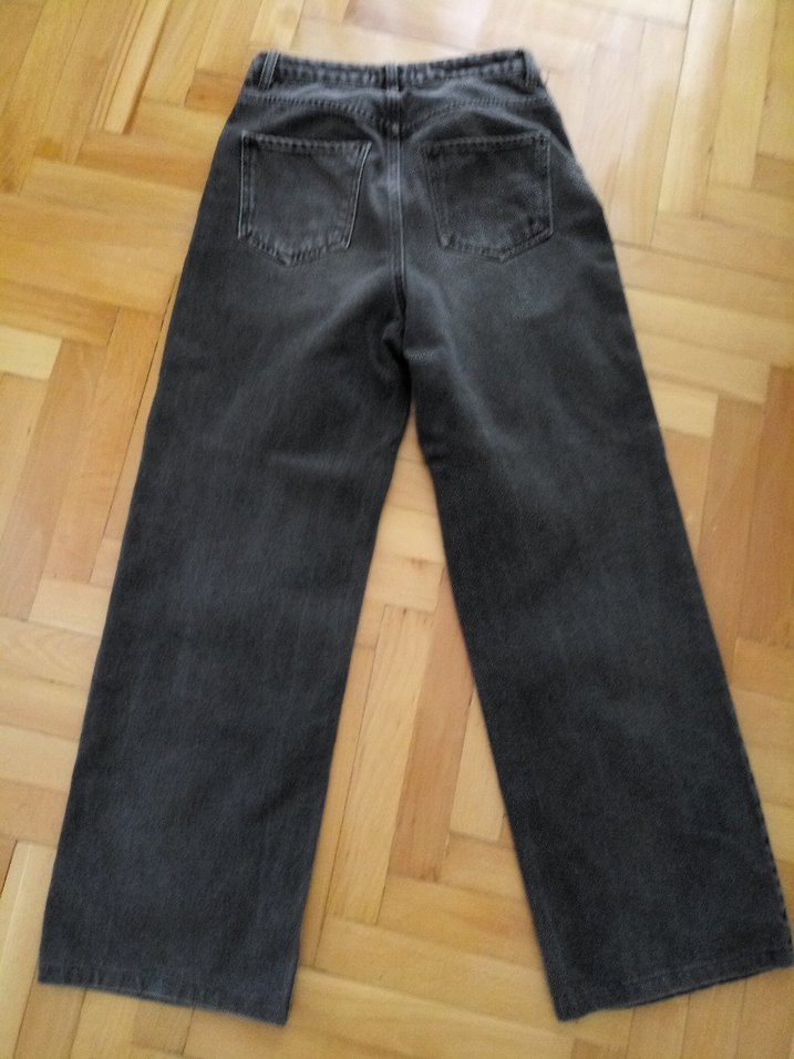 Lcwaikiki Bol Kesim Midi Boy Siyah Kadın Kot Pantolon - Görsel 2