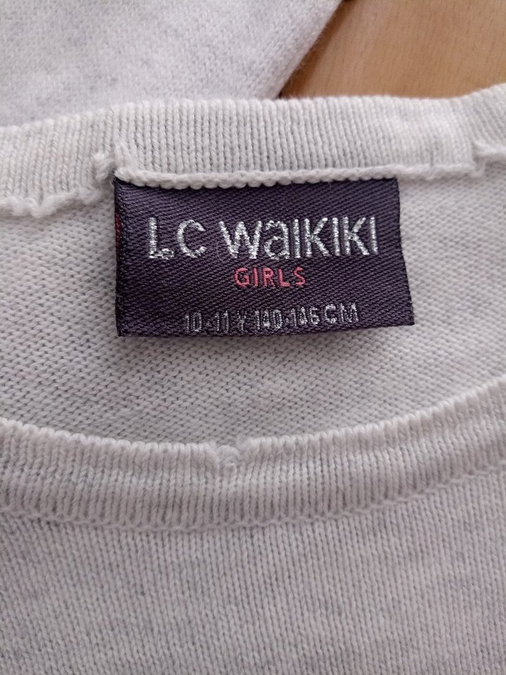 Lcwaikiki Marka Kız Çocuk Gri Kazak - Görsel 3