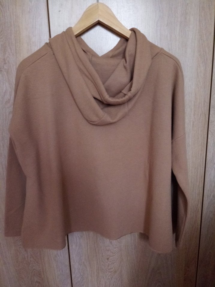 Camel Renk Kapüşonlu Defacto Salaş Sweatshirt - Görsel 2