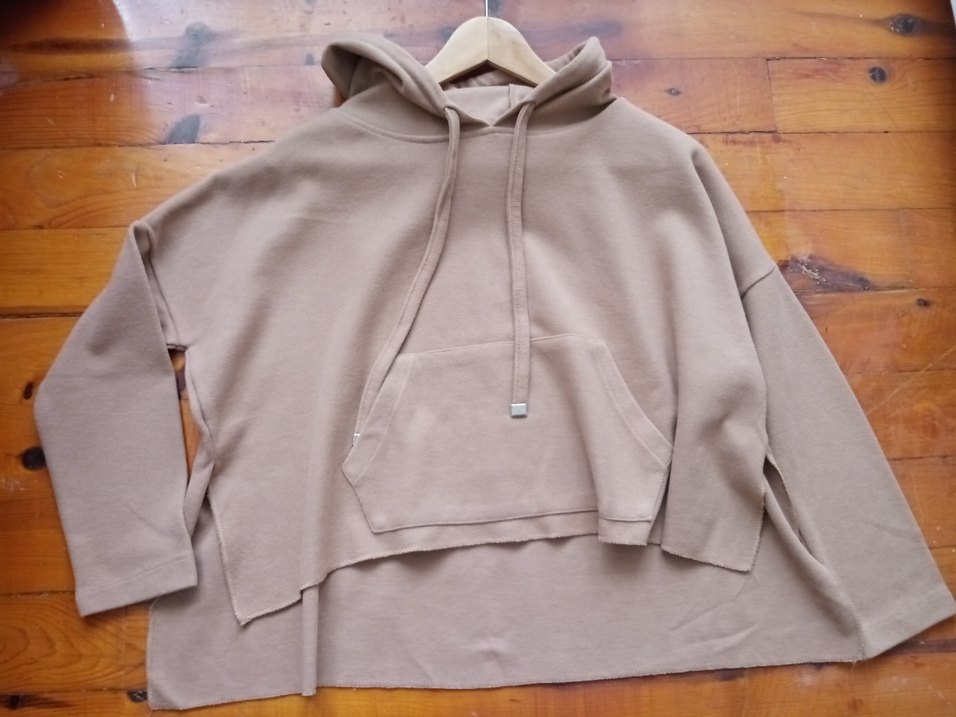 Camel Renk Kapüşonlu Defacto Salaş Sweatshirt - Görsel 3