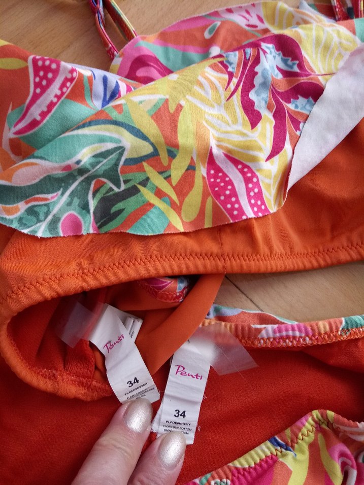 Renkli Bohem Desenli Genç Kız Bikini Takım - Görsel 3