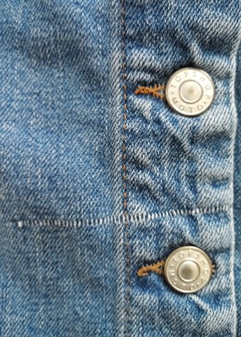 34 Beden mavi Renk Düğmeli Mavi Denim Mini Etek