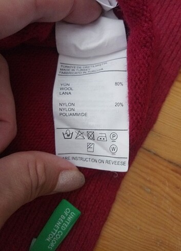 5-8 Yaş, 22 cm Beden Benetton Marka Bordo. Yün Atkı ve Bere