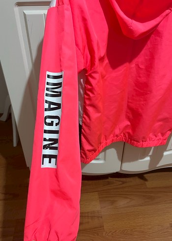 Kız Çocuk Kapüşonlu Pembe Trençkot - Görsel 3