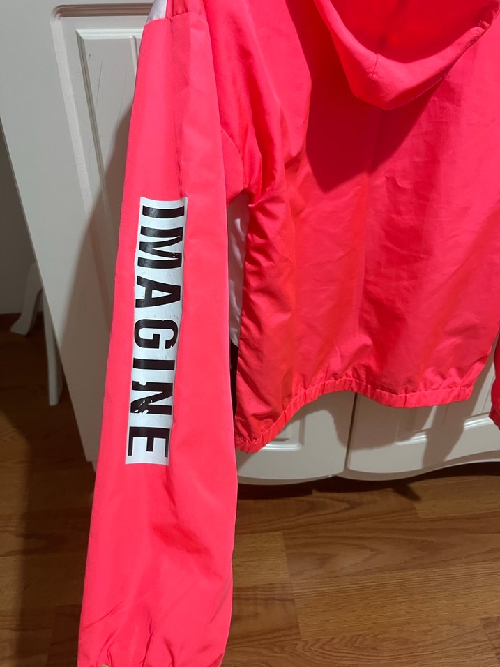 Kız Çocuk Kapüşonlu Pembe Trençkot - Görsel 3