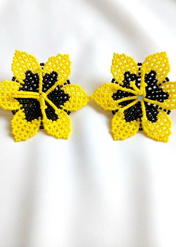 büyük çiçek küpe - Görsel 2