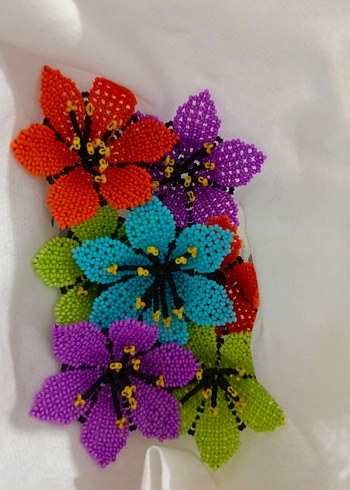 büyük çiçek küpe - Görsel 3