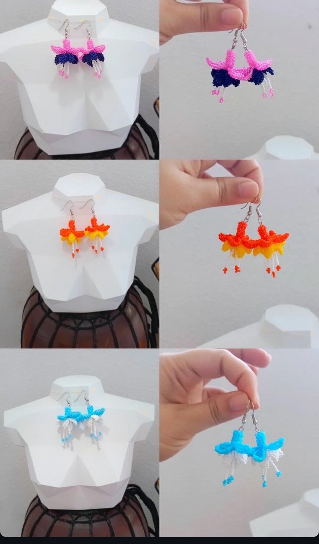 Renkli Boncuklu Bohem Küpe - Görsel 3