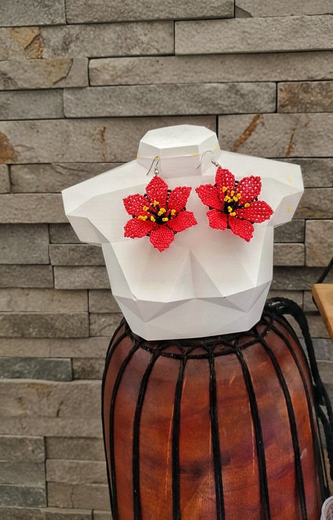 Büyük Çiçek Küpe - Görsel 3