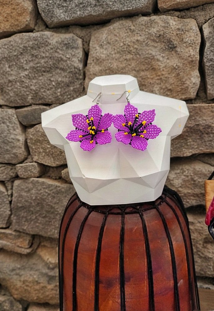 Büyük Çiçek Küpe - Görsel 4