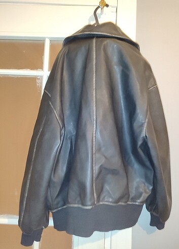 Stradivarius bomber deri çeket