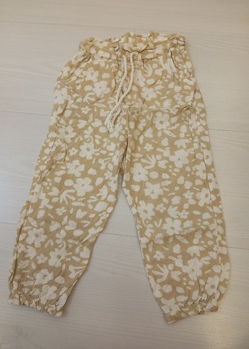 Kızlar için Çok Renkli Bağlama Desenli Pamuklu Tayt - Görsel 2