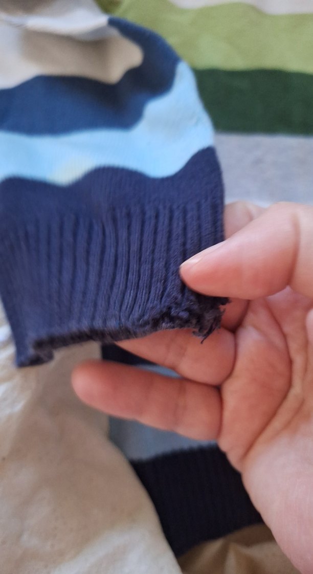 Çizgili Erkek Çocuk Triko Kazak - Görsel 2