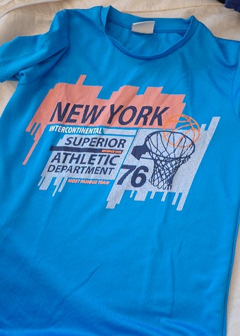 Mavi Baskılı Erkek çocuk Kısa Kollu tişort - Görsel 5