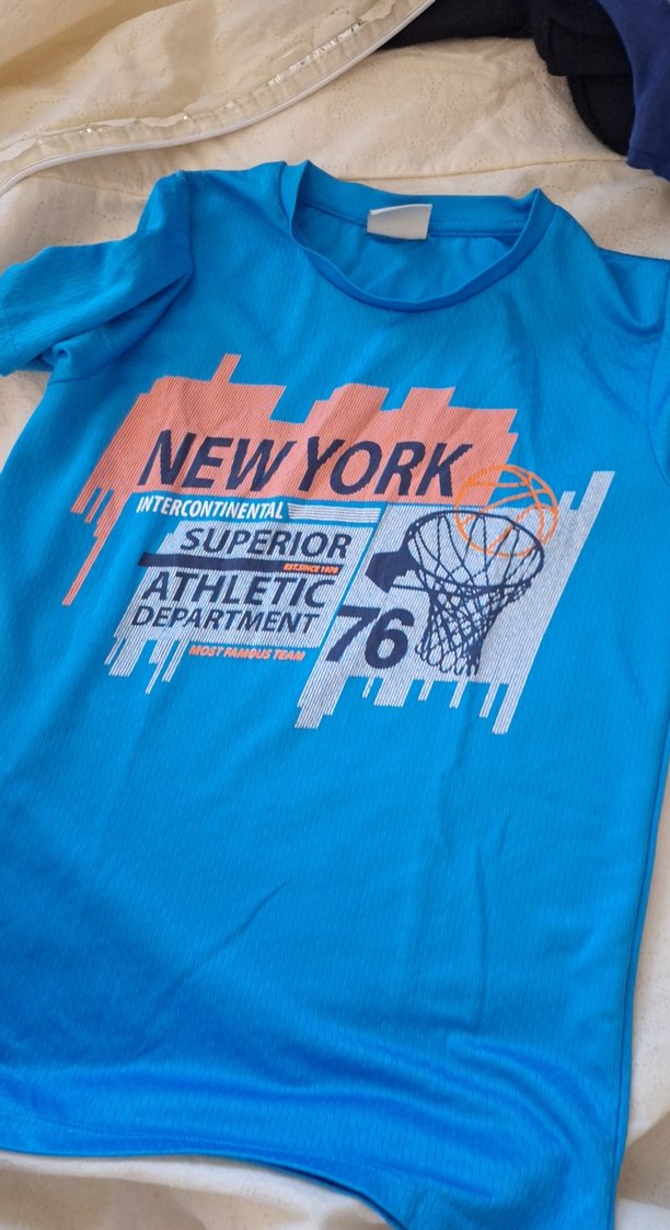 Mavi Baskılı Erkek çocuk Kısa Kollu tişort - Görsel 5