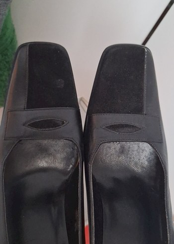 Kadın Siyah Topuklu Klasik Ofis Ayakkabısı - Görsel 4