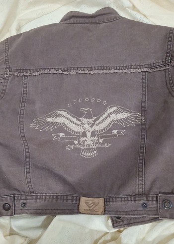 Erkek Çocuk kahve Denim Ceket Düğmeli - Görsel 5