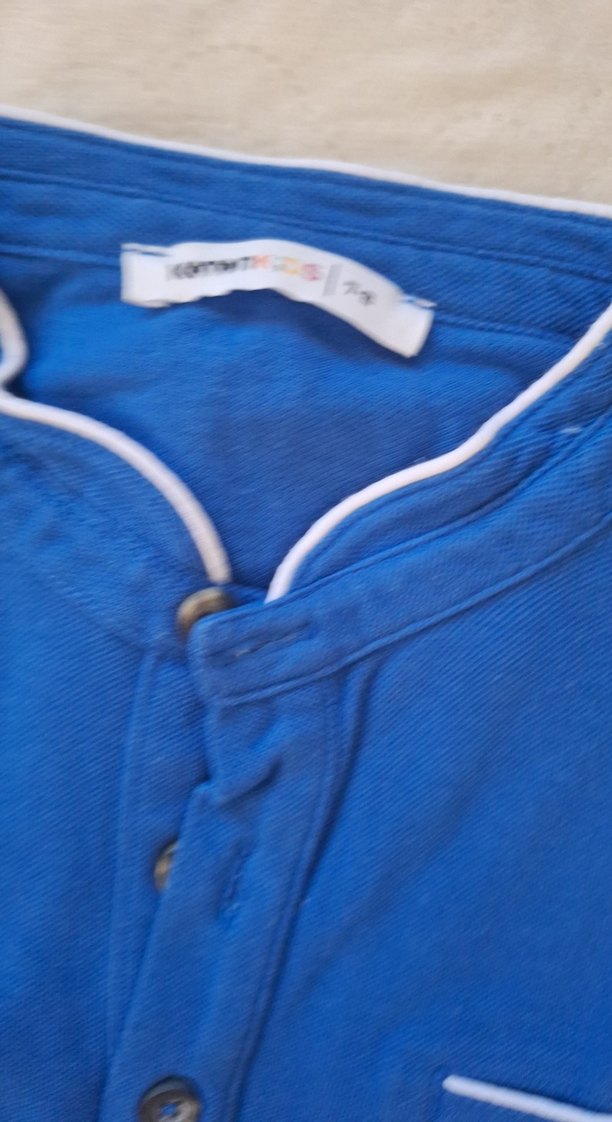 Erkek çocuk Mavi Pamuklu Kısa Kollu Tişört - Görsel 2