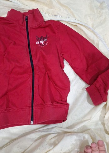 Kızıl Uzun Kollu Kapüşonlu Fermuarlı Sweatshirt - Görsel 2