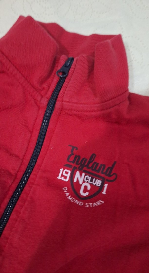 Kızıl Uzun Kollu Kapüşonlu Fermuarlı Sweatshirt - Görsel 3