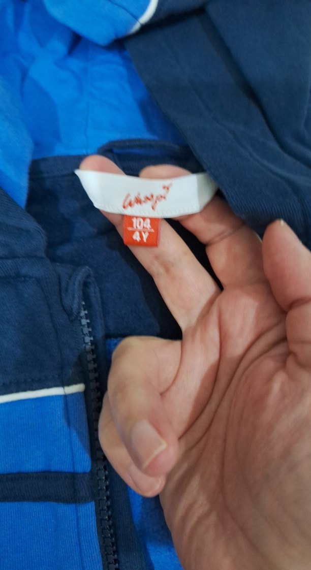 Erkek Çocuk Lacivert Kapüşonlu Fermuarlı Sweatshirt - Görsel 2