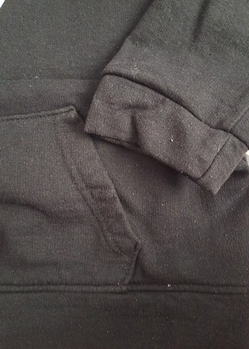 CR7 Baskılı Siyah Kapüşonlu Sweatshirt - Görsel 2