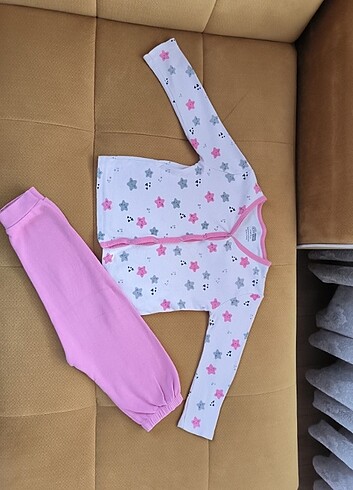 24-36 Ay Beden pembe Renk Pijama takımı