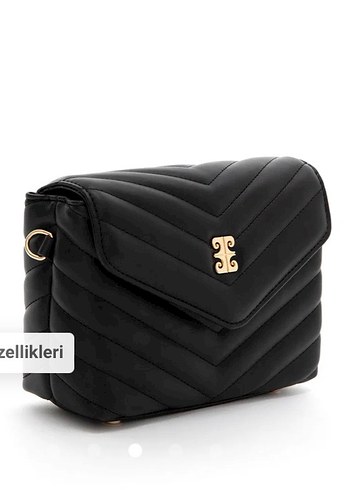 Beden Siyah Deri Kemerli Kadın Çanta Pierre Cardin