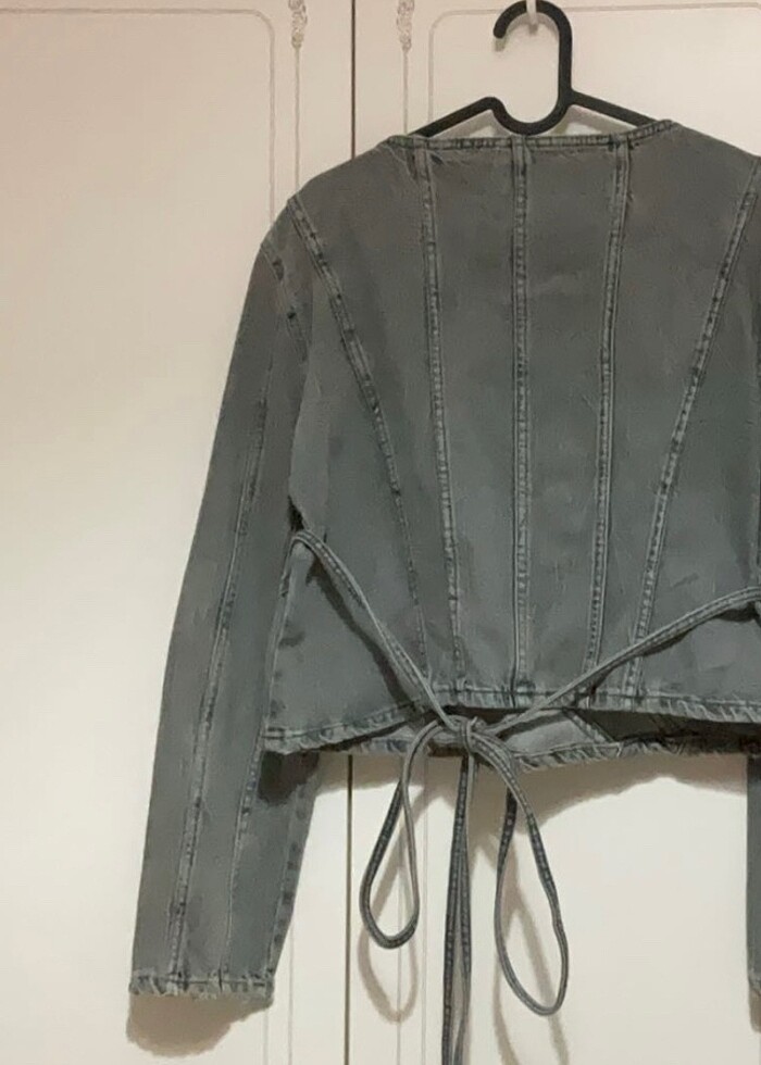 Zara kot jean gömlek bluz - Görsel 2