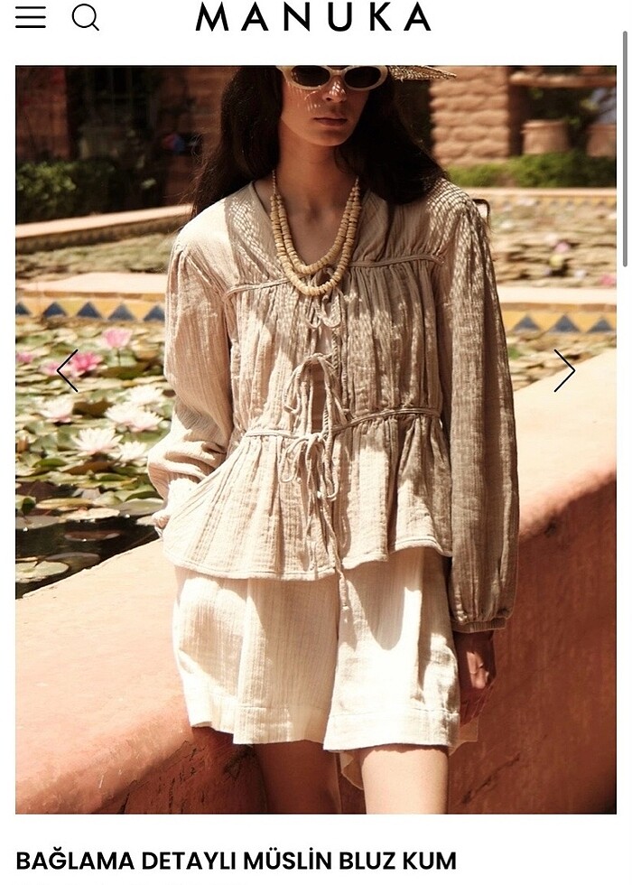 MANUKA MÜSLİN BLUZ - Görsel 2