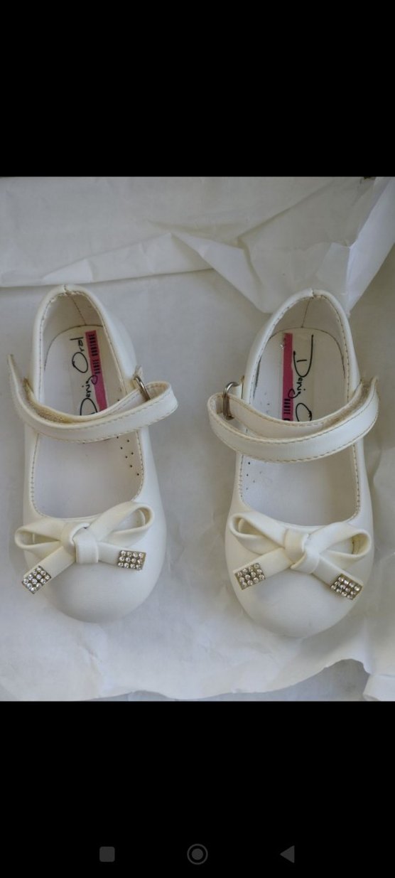 Kız Çocuk Beyaz Fiyonklu Babet Ayakkabı - Görsel 2