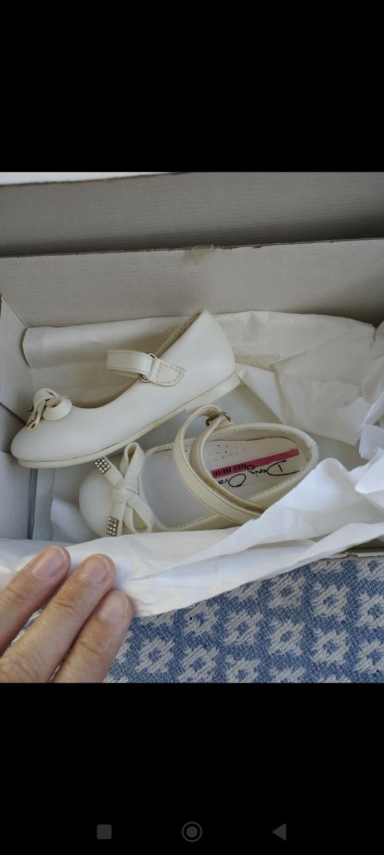 Kız Çocuk Beyaz Fiyonklu Babet Ayakkabı - Görsel 4