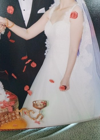 Esra Özcan Özel dikim A-Line Gelinlik - Görsel 3